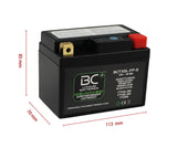 BC Lithium Batteries BCTX5L-FP Batteria Moto al Litio LiFePO4, 0,5 kg, 12V, HJTX5L-FP-S / YTX4L-BS / YTX5L-BS / YTZ5S - BC Battery Controller