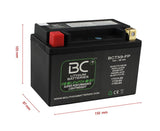 BC Lithium Batteries BCTX9-FP Batteria Moto al Litio LiFePO4, 0,8 kg, 12V, HJTX9-FP / YTX7A-BS / YTX9-BS / YTR9-BS - BC Battery Controller