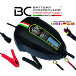 BC 5000 EVO+ CARBON, 5 Amp/ 1 Amp, Caricabatteria e Mantenitore Digitale/LCD, Tester di Batteria e Alternatore per tutte le batterie Auto (es. Start&Stop) e Moto