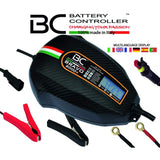 BC BRAVO 2000+ CARBON, 2 Amp, Caricabatteria e Mantenitore Digitale/LCD, Tester di Batteria e Alternatore per tutte le Batterie Auto e Moto 12V Piombo-Acido