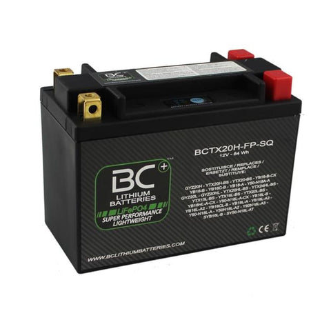 BC Lithium Batteries BCTX20H-FP-SQ Batteria Moto Litio LiFePO4, 1,4 kg, 12V - BC Battery Controller